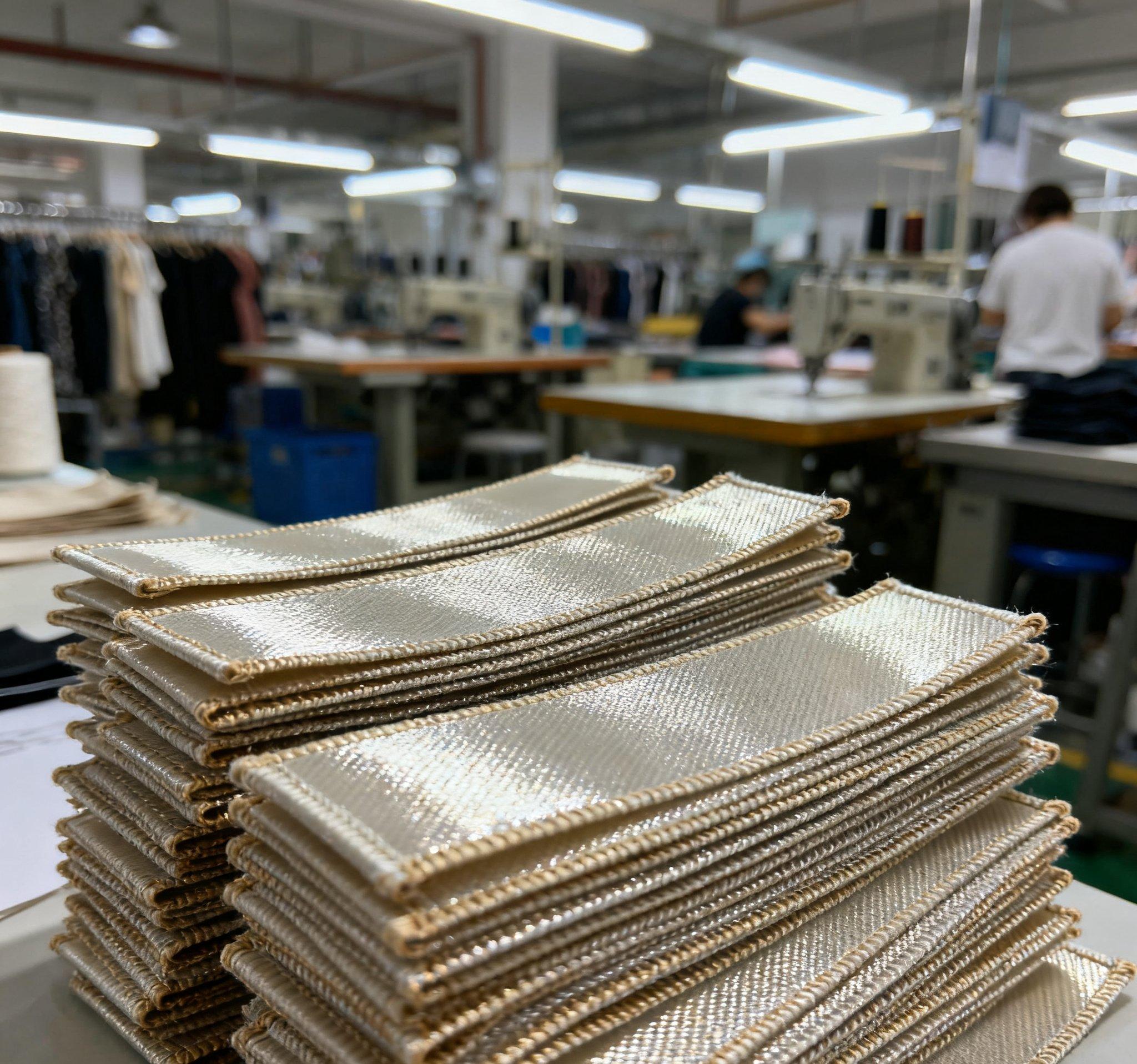 Woven garment labels prepared for apparel production